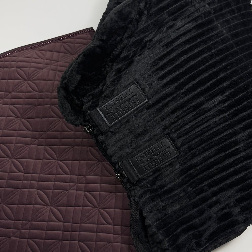 Luxury Fake Fur Decke schwarz