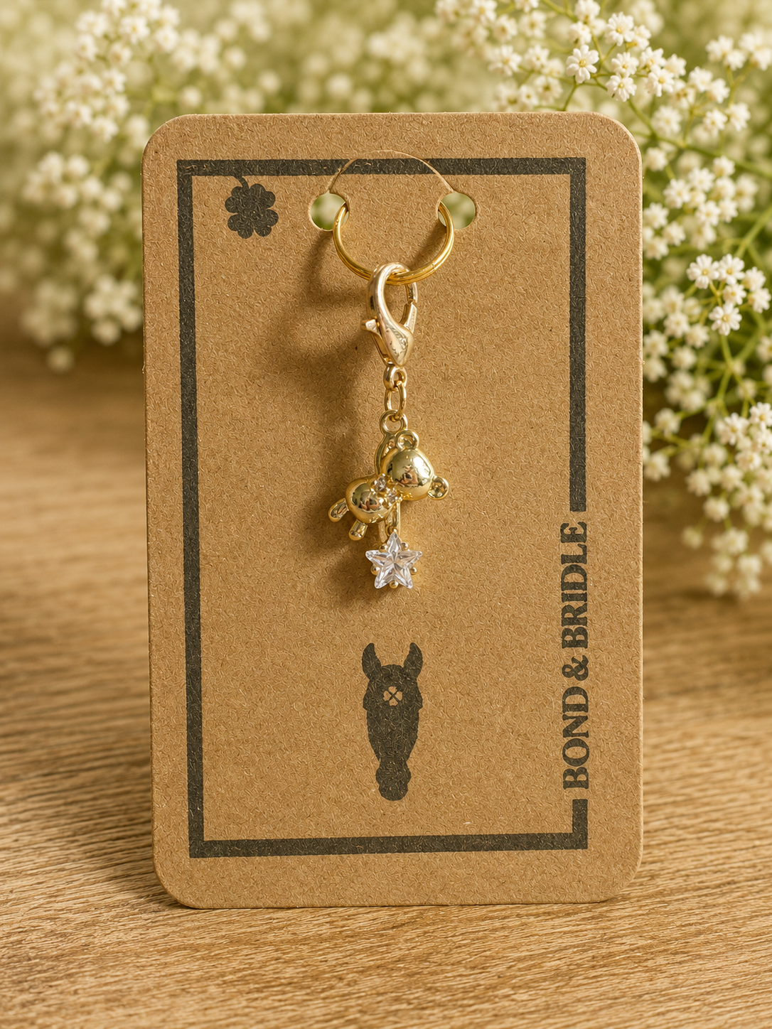 Lucky Charm Teddy+Star personalisierbar