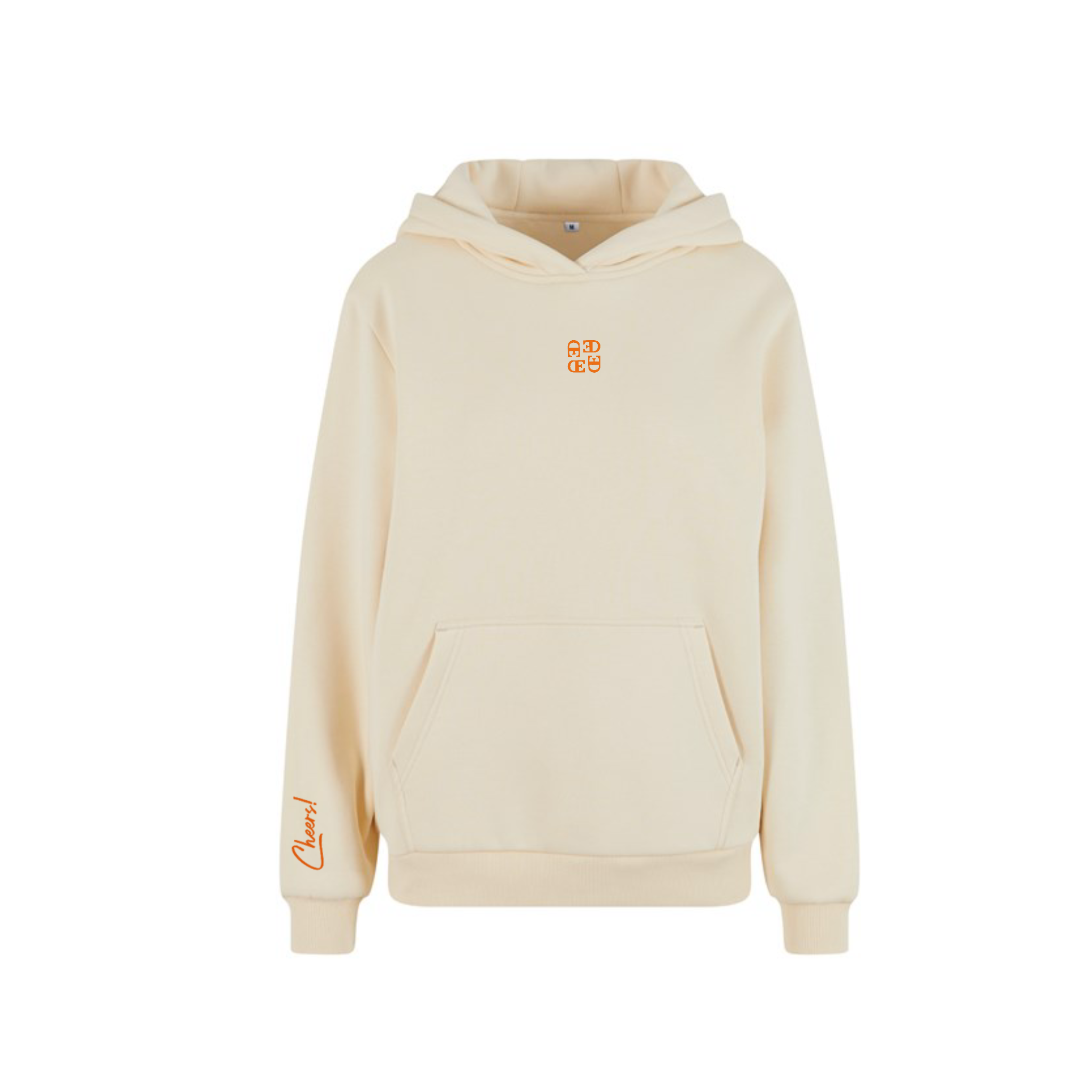 Hoodie Sunshine + Horses creme/ orange