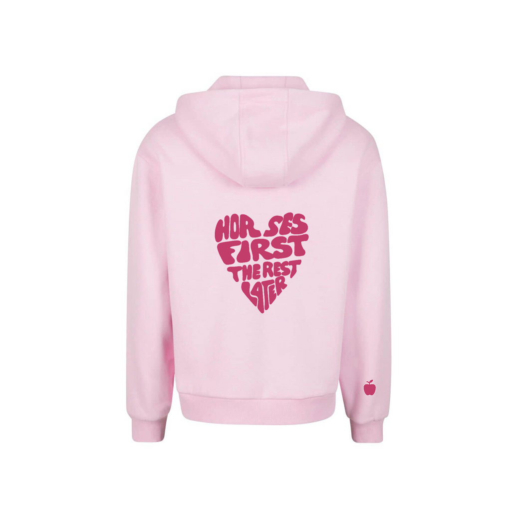 Hoodie Horses first rosa/ pink