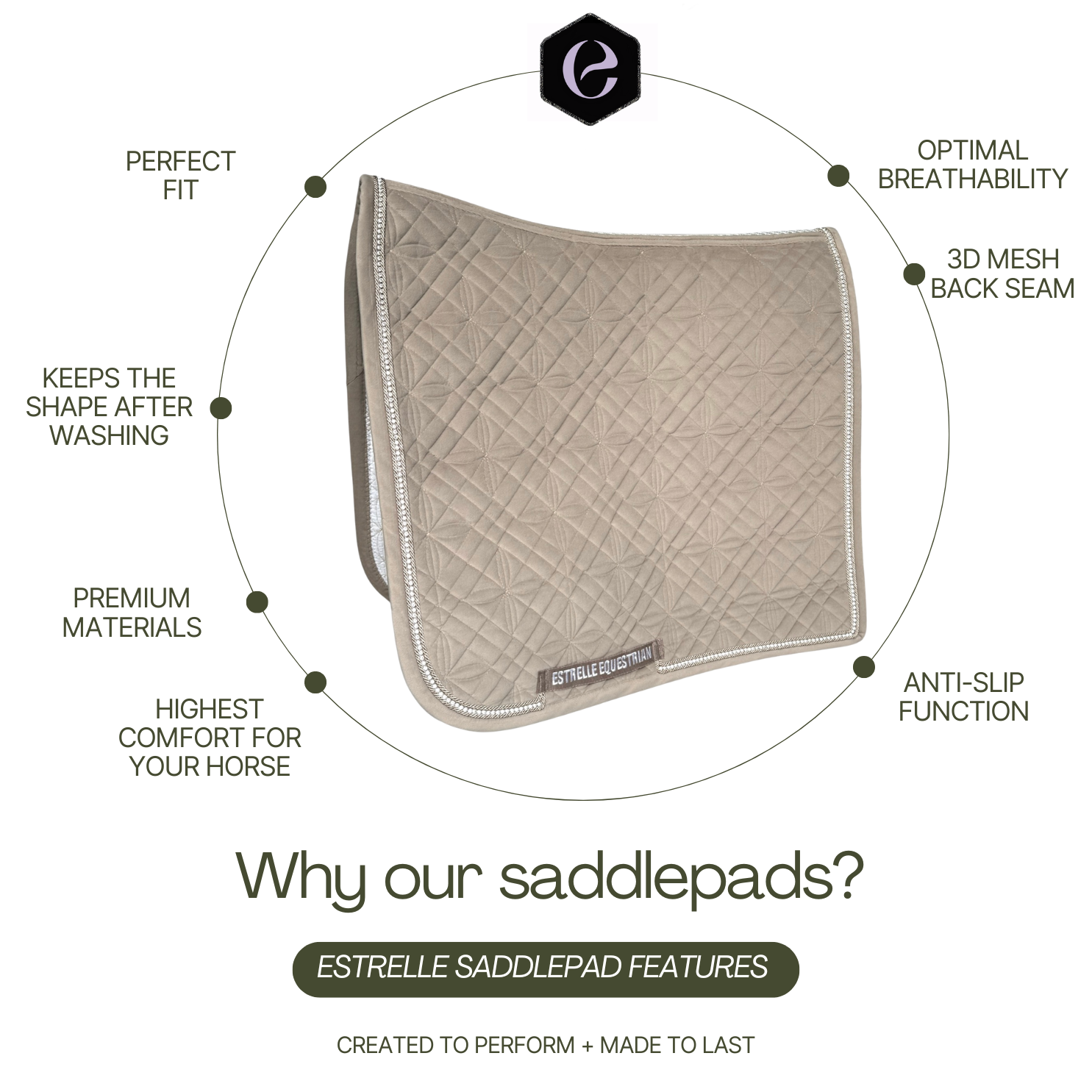 ED-Velvet Crystal Schabracke Dressage