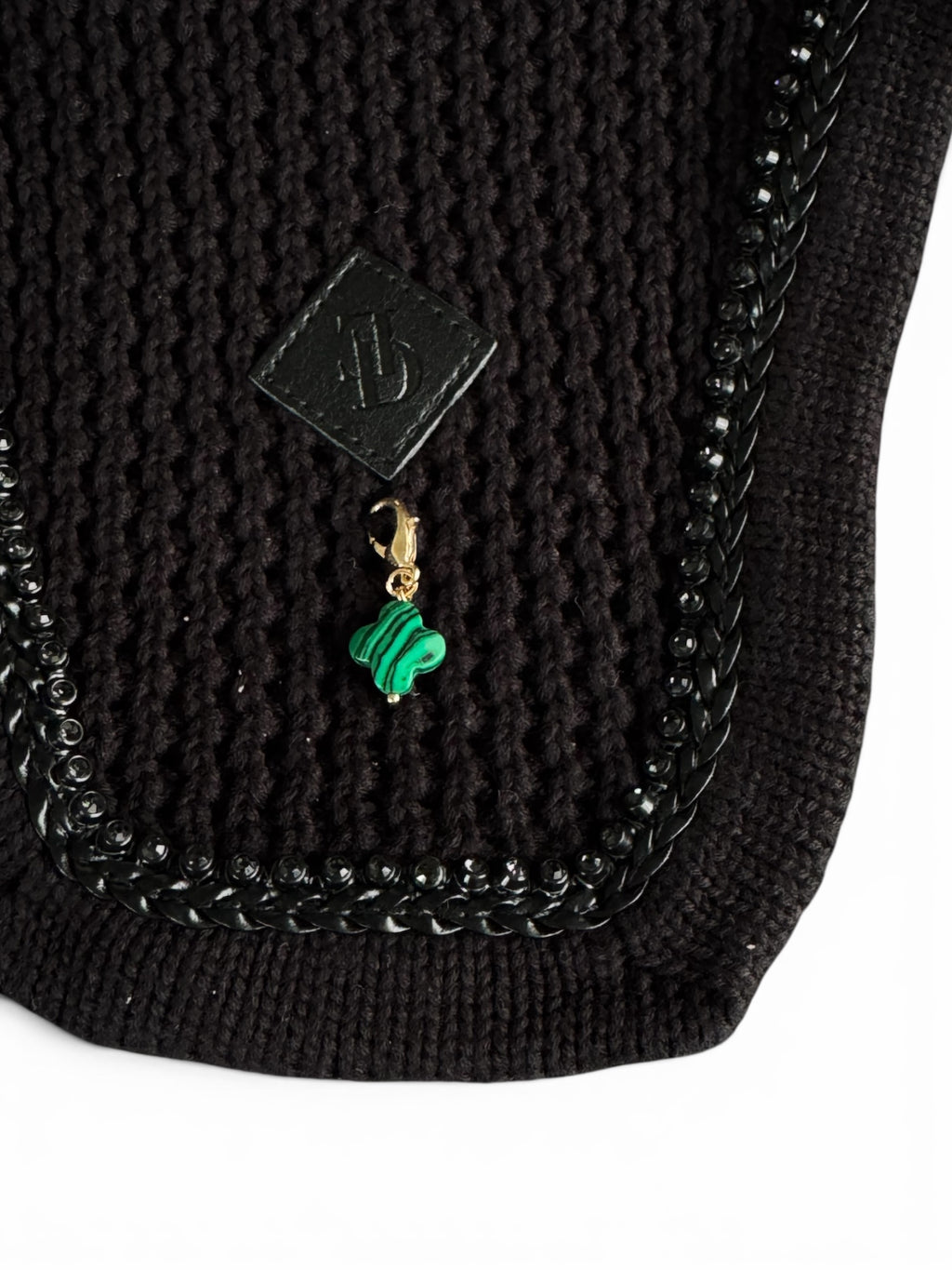 Lucky Charm Clover Malachit personalisierbar
