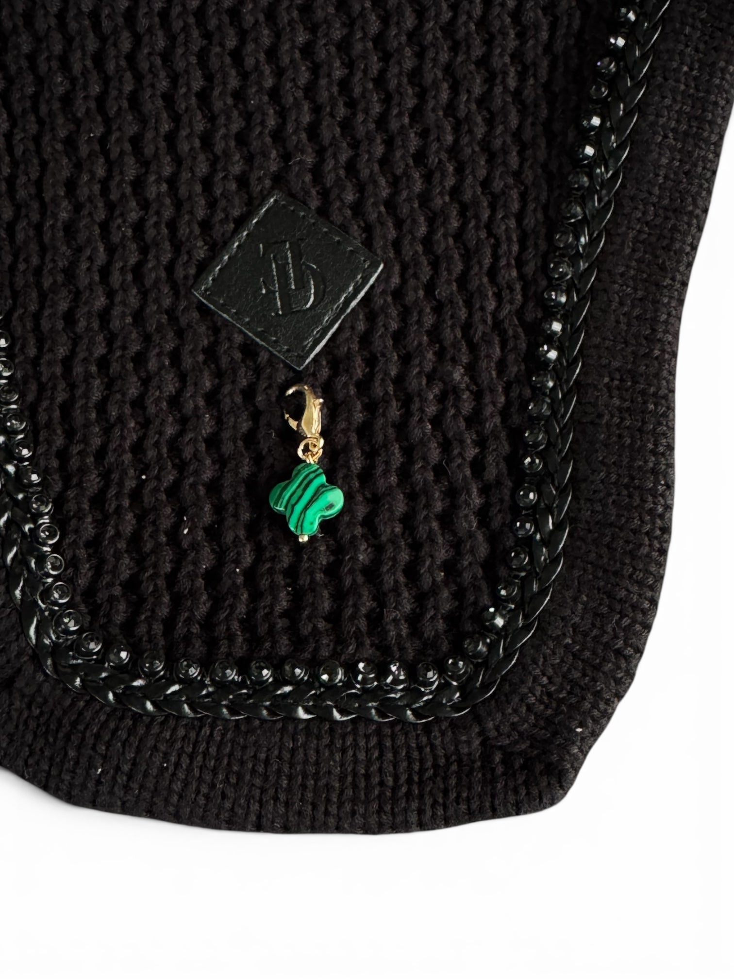 Lucky Charm Clover Malachit personalisierbar
